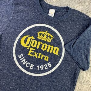 Corona Extra Shirt Women Small Blue Yellow White Beer Crown Mexico Beach Heather